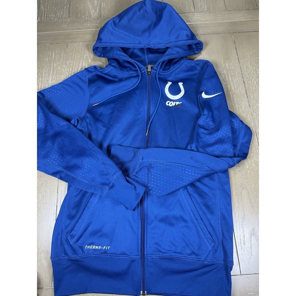 Indianapolis Colts Nike On Field Dri-Fit NFL Mens Small Hoodie Full Zip Jacket‎